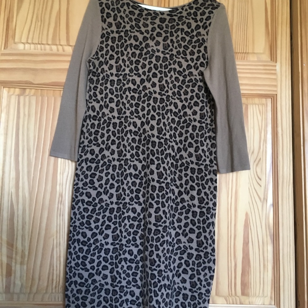 NWT Sweater dress cheetah M